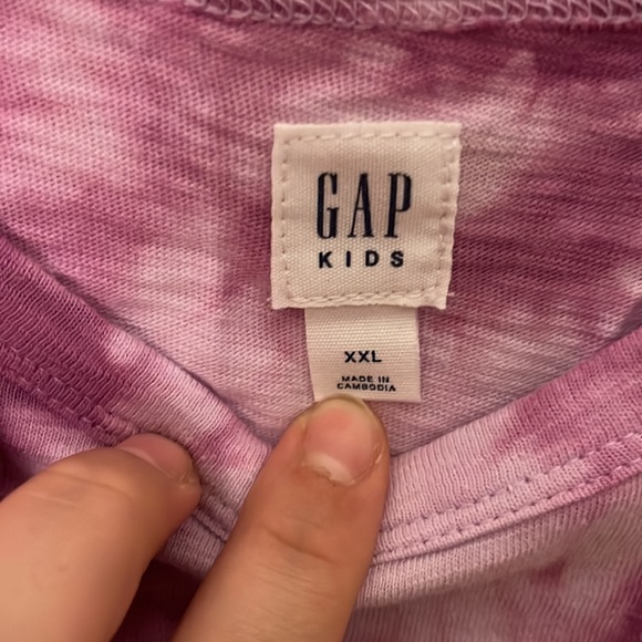Kids dress, tie-dye, light lavender and fuchsia, from GAP, size: XXL - Picture 3 of 4